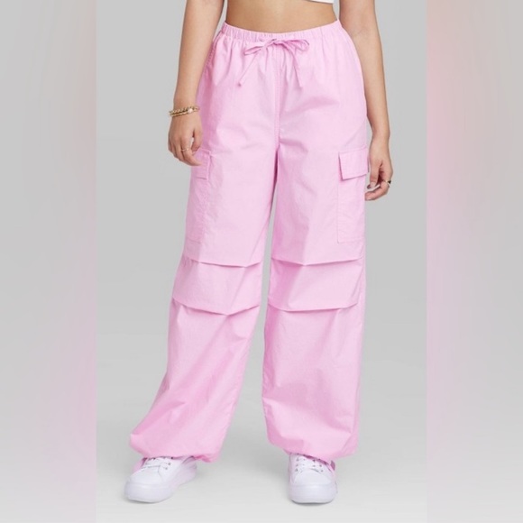 wild fable Pants & Jumpsuits New Womens Wild Fable Pink Parachute